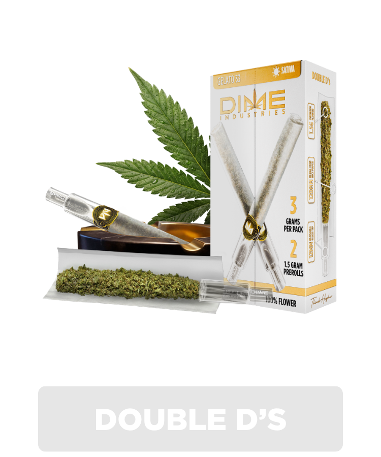 Double D&rsquo;s packaging and pre-rolls