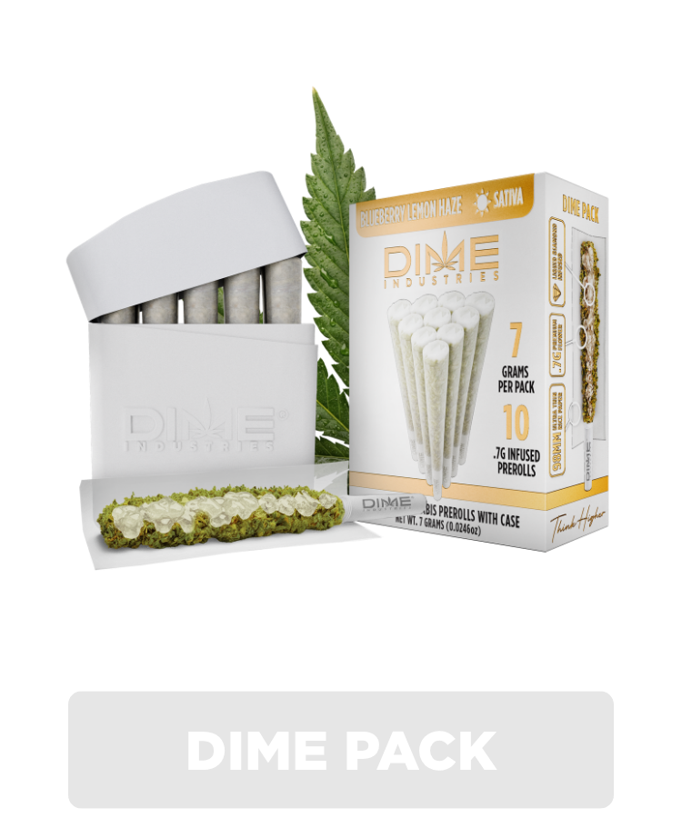 Dime Pack packaging and pre-rolls